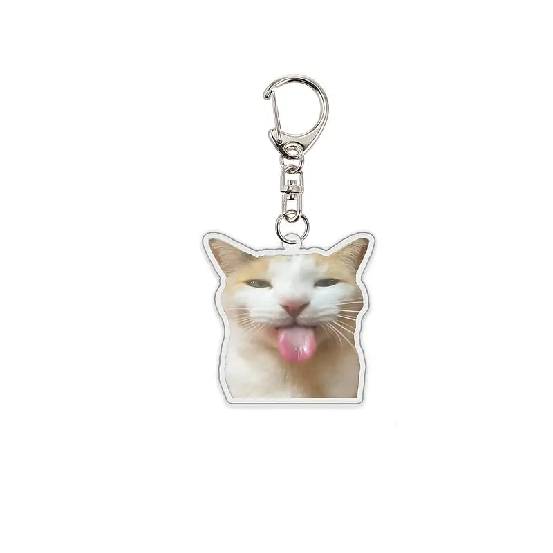 Colgante Acrílico de Cabeza de Gato — Divertido y Original