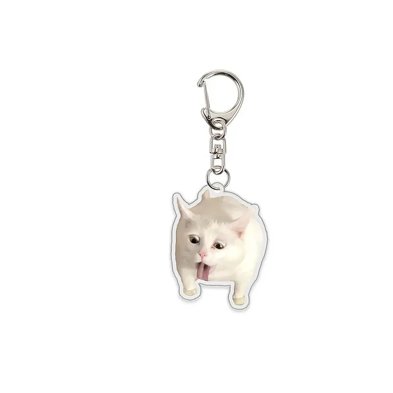 Colgante Acrílico de Cabeza de Gato — Divertido y Original