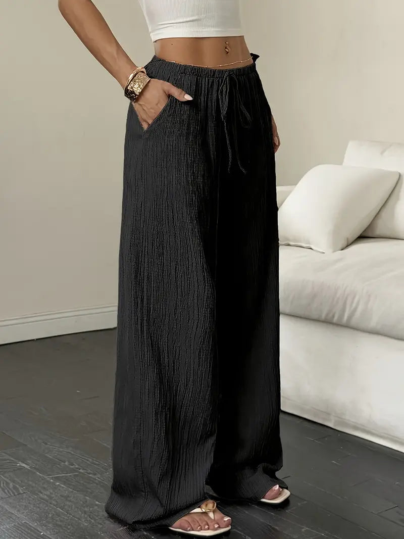 Pantalones Elegantes de Pierna Ancha para Mujer – Estilo Sofisticado y Cómodo