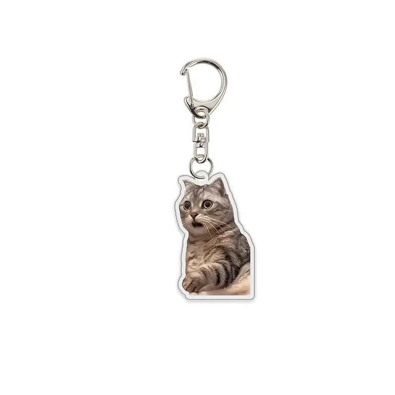 Colgante Acrílico de Cabeza de Gato — Divertido y Original