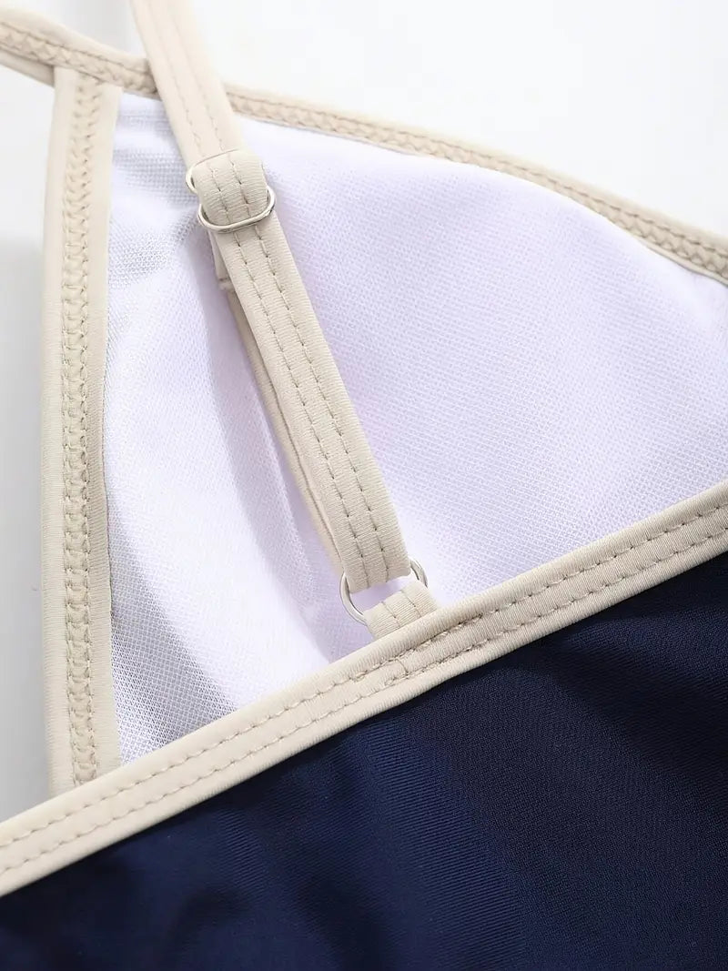 Traje de Baño Entero de Color Liso – Estilo Sexy y Sofisticado