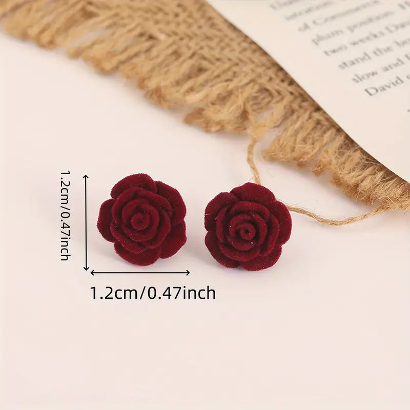 Pendientes Vintage con Rosas de Resina — Elegancia Clásica para Cada Día