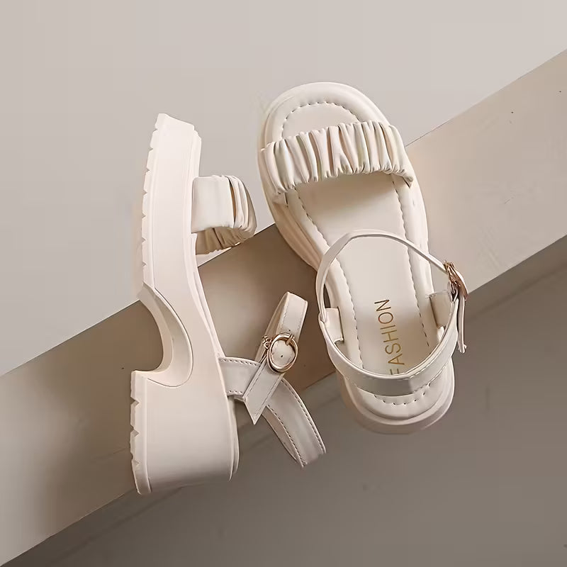 Sandalias Elegantes con Nudo y Plataforma para Mujer