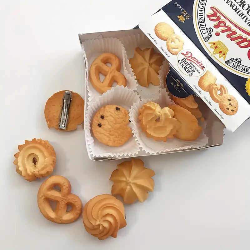 Set de 6 Clips de Pelo “Galleta de Dibujos Animados”