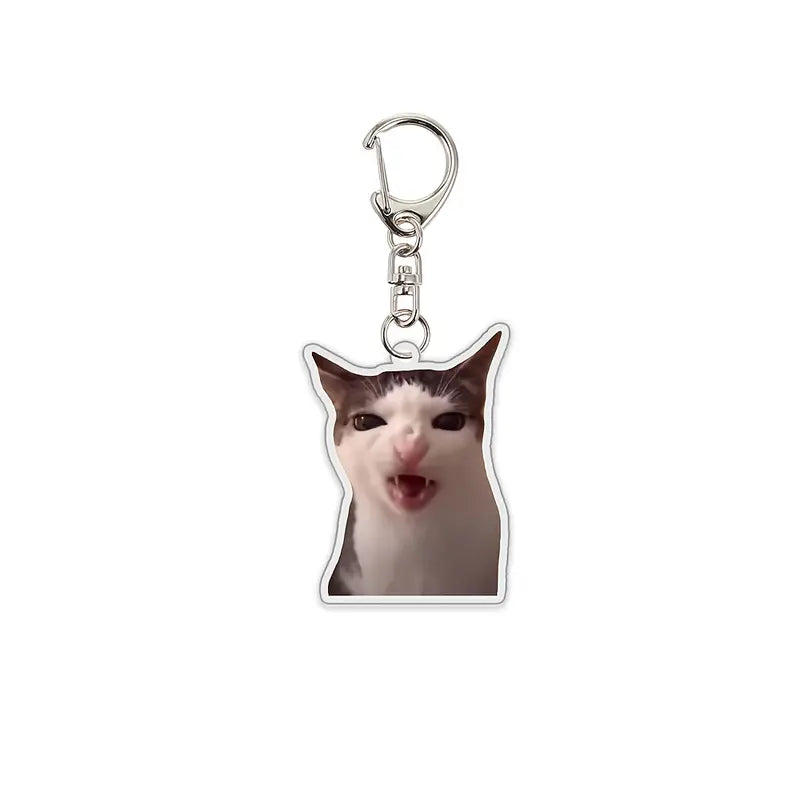 Colgante Acrílico de Cabeza de Gato — Divertido y Original