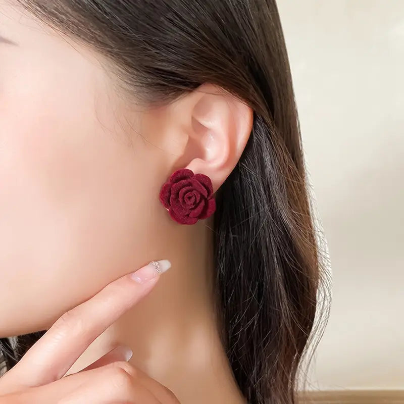 Pendientes Vintage con Rosas de Resina — Elegancia Clásica para Cada Día