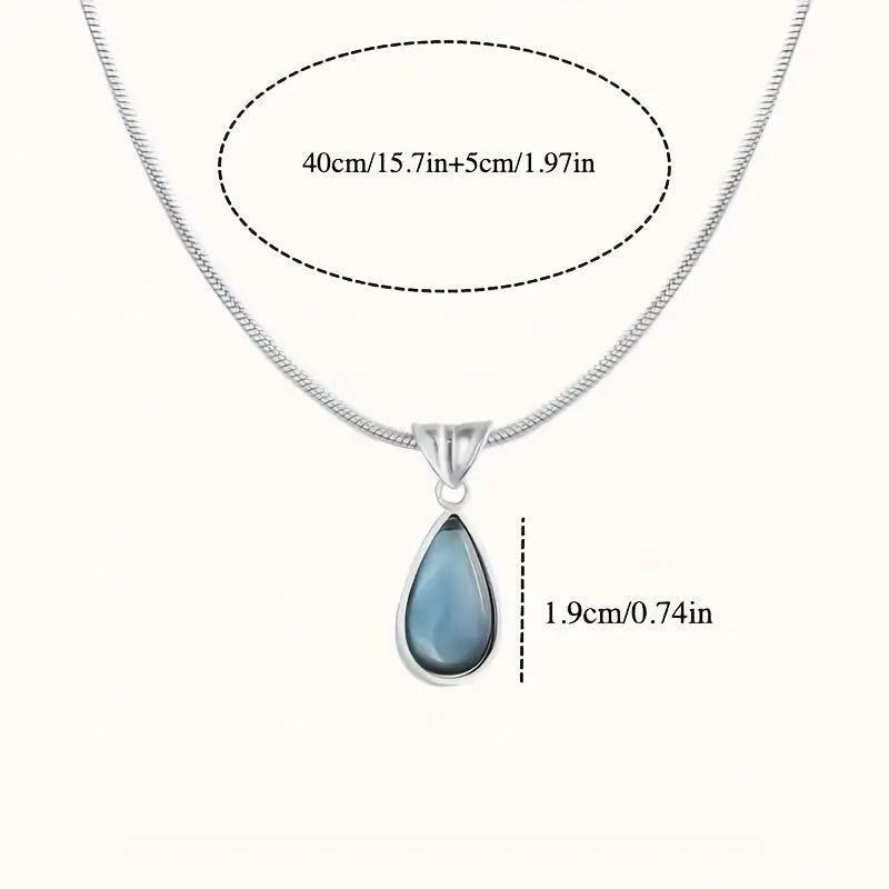 Collar Lágrima de Sirena en Acero Inoxidable