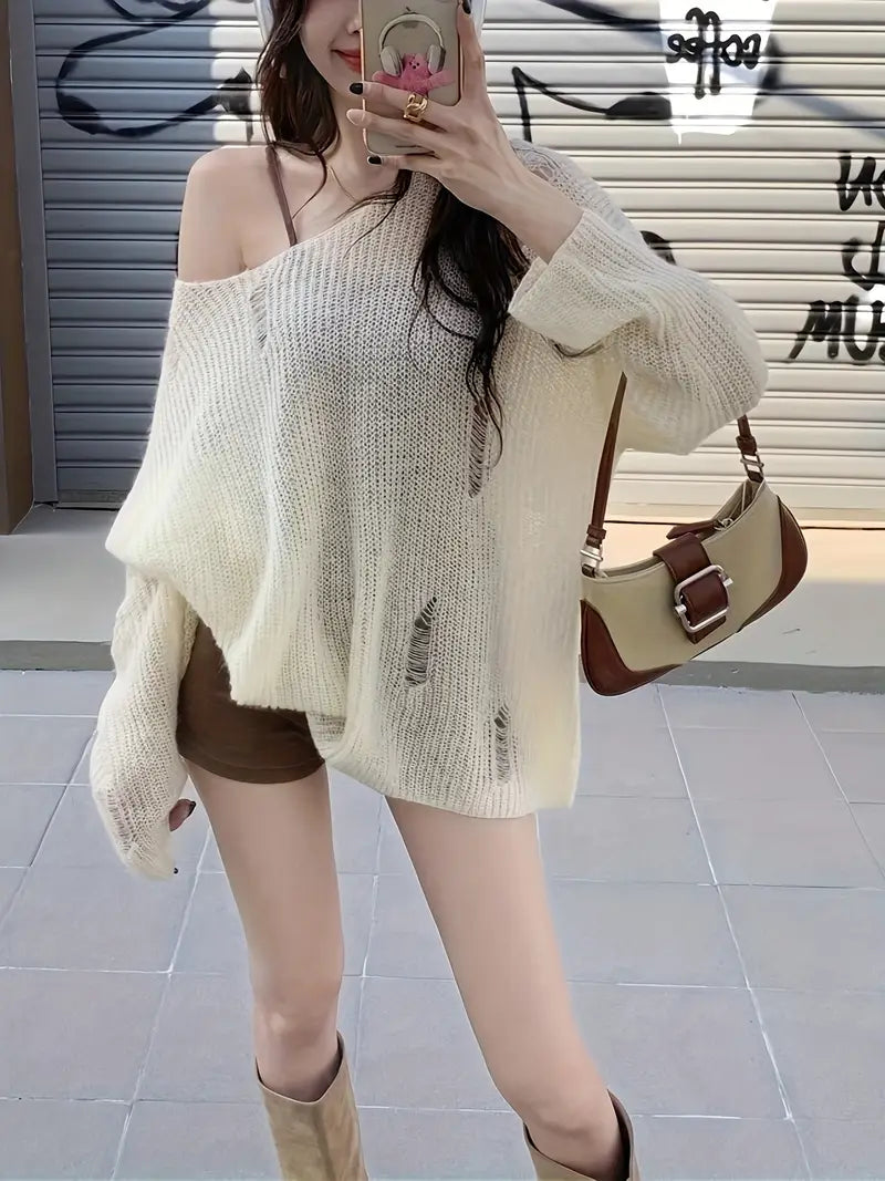 Suéter Boho-Chic para Mujer – Comodidad y Estilo Romántico de Primavera/Otoño