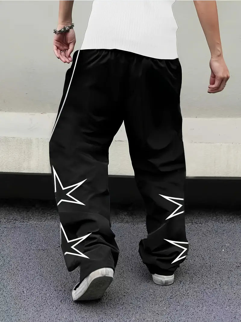 Pantalones Cargo Urban Star – Estilo Ancho con Rayas Laterales