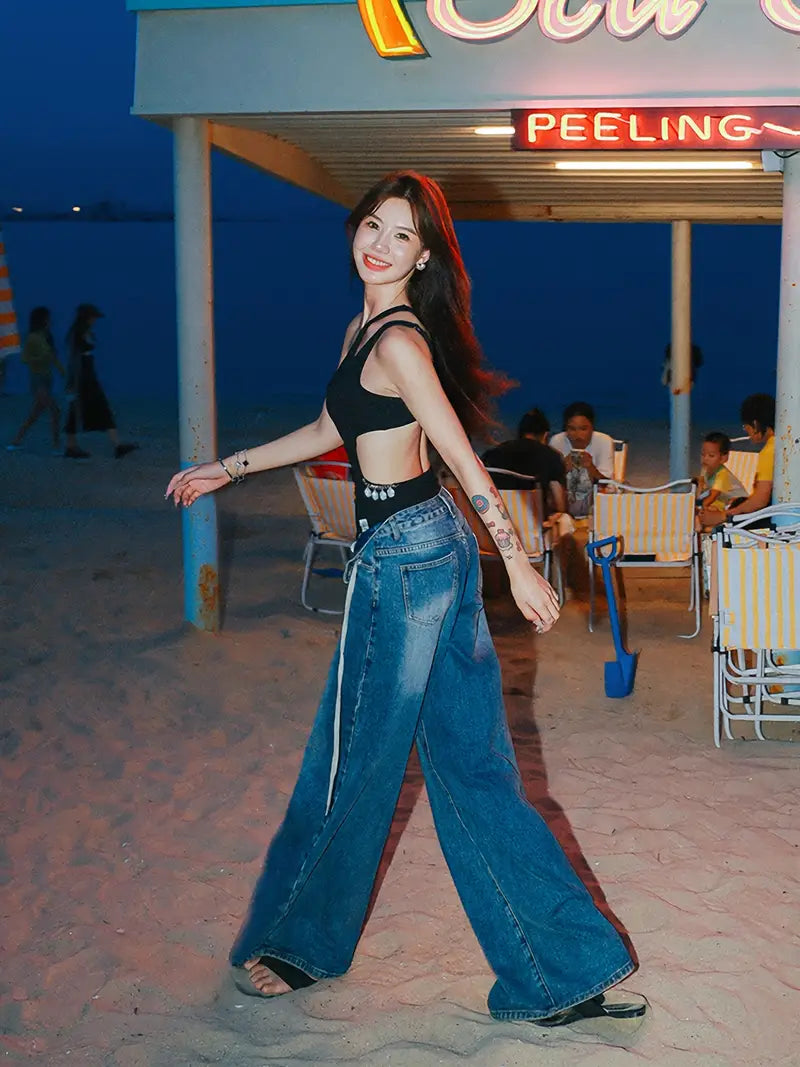 Tankini Negro con Faldón de Cintura Alta – Elegancia, Comodidad y Efecto Adelgazante