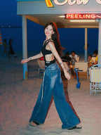 Tankini Negro con Faldón de Cintura Alta – Elegancia, Comodidad y Efecto Adelgazante