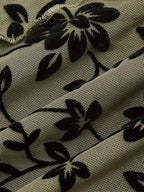 Vestido Elegante Floral sin Mangas con Cuello Cuadrado