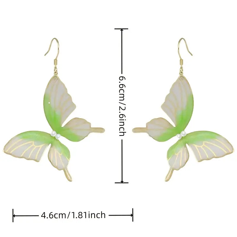 Pendientes de Mariposa Verde — Brillo y Encanto Diario