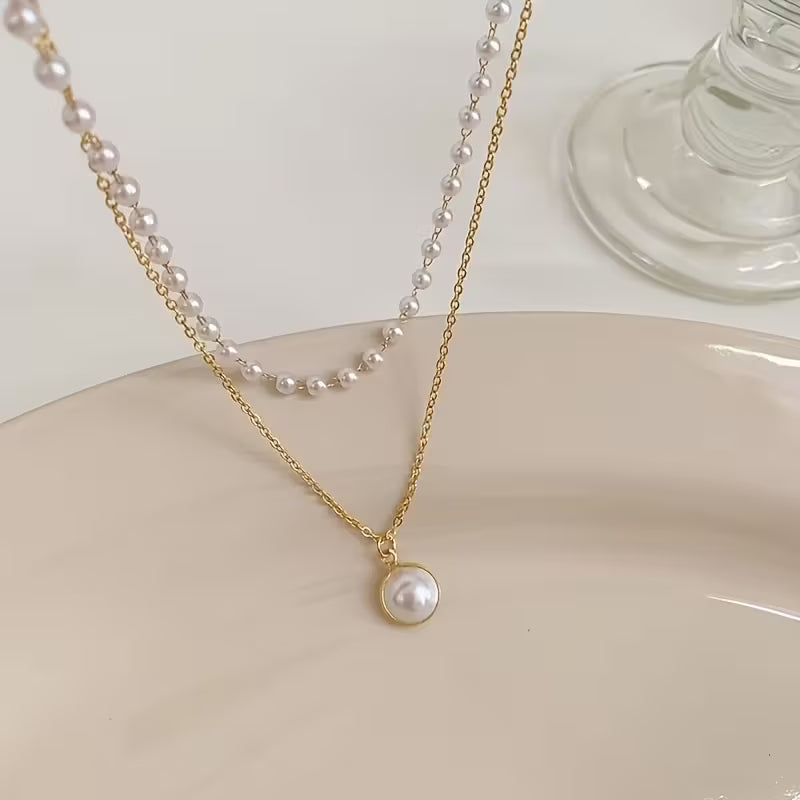 Collar Gargantilla Doble Capa Estilo Barroco – Elegancia Francesa Atemporal