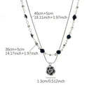 Set de Collar y Aretes de Rosas Negras con Zirconias – Joyería Elegante y Sofisticada para Mujer