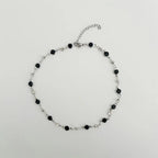 Set de Collar y Aretes de Rosas Negras con Zirconias – Joyería Elegante y Sofisticada para Mujer