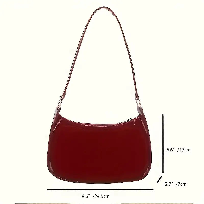 Bolso Brillante de PU para Mujer – Elegante y Espacioso, Ideal para Trabajo, Viajes o Uso Diario