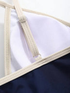 Traje de Baño Entero de Color Liso – Estilo Sexy y Sofisticado