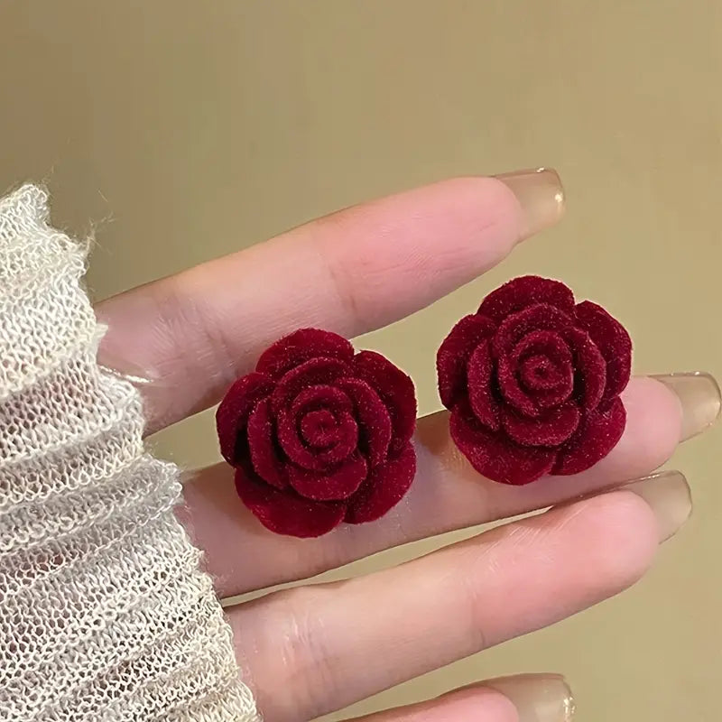 Pendientes Vintage con Rosas de Resina — Elegancia Clásica para Cada Día