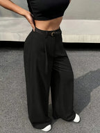 Pantalones Elegantes de Pierna Recta para Mujer – Beige Clásico y Atemporal