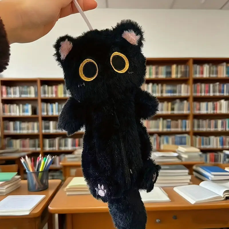 Bolsa estuche Gato de Felpa – Encanto Suave y Dulce para Tu Día