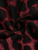 Top Bandeau Y2K Punk con Encaje y Estampado de Leopardo