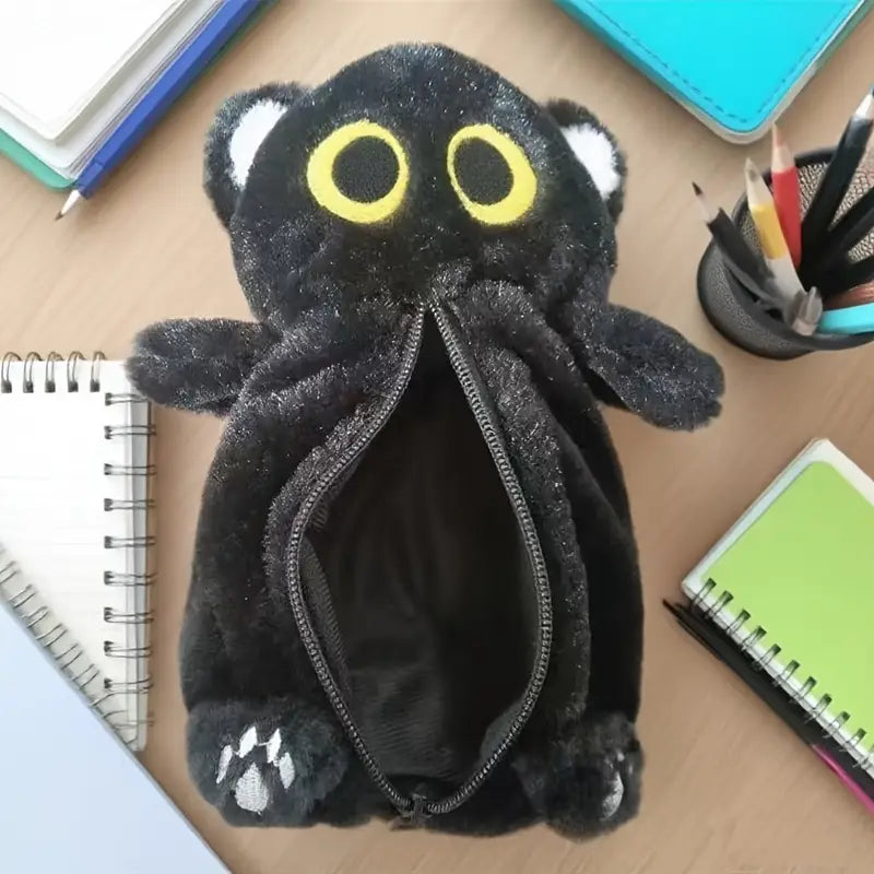 Bolsa estuche Gato de Felpa – Encanto Suave y Dulce para Tu Día