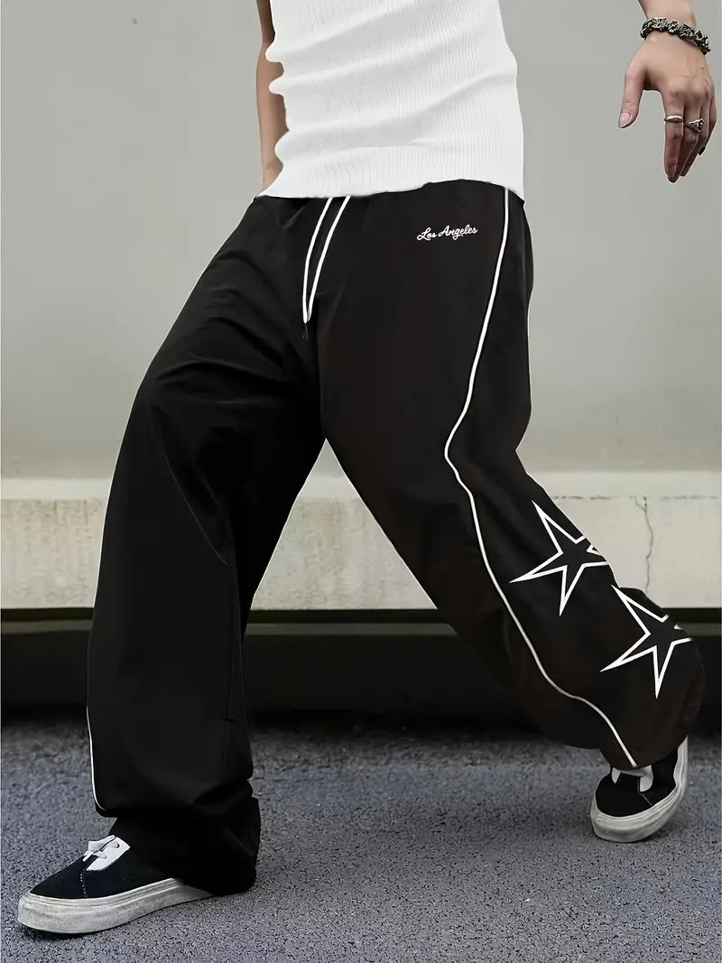 Pantalones Cargo Urban Star – Estilo Ancho con Rayas Laterales