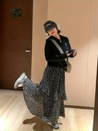 Falda Maxi Floral Elegante para Mujer – Cintura Alta con Abertura Lateral