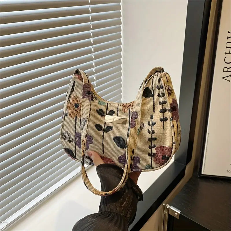 Bolso de Hombro con Estampado de Flores – Ligero y con Estilo