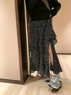 Falda Maxi Floral Elegante para Mujer – Cintura Alta con Abertura Lateral