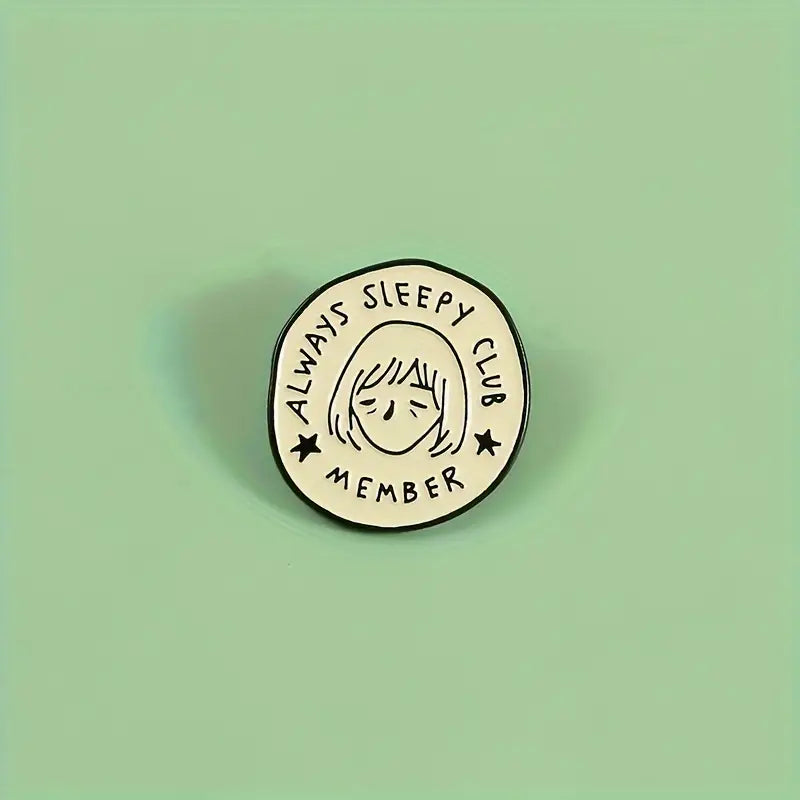 Pin “Siempre Dormido” – Pin de Esmalte Redondo Estilo Lindo