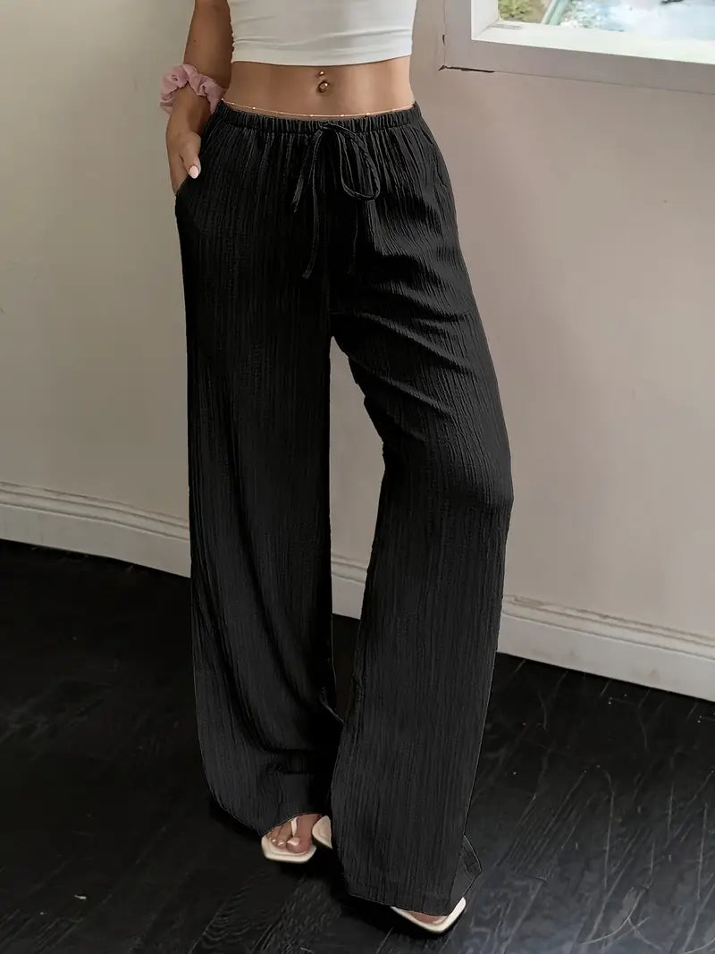 Pantalones Elegantes de Pierna Ancha para Mujer – Estilo Sofisticado y Cómodo