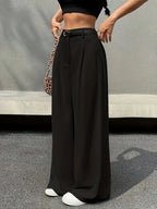 Pantalones Elegantes de Pierna Recta para Mujer – Beige Clásico y Atemporal