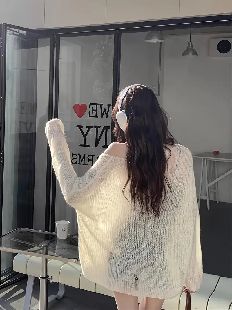 Suéter Boho-Chic para Mujer – Comodidad y Estilo Romántico de Primavera/Otoño