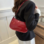 Bolso Brillante de PU para Mujer – Elegante y Espacioso, Ideal para Trabajo, Viajes o Uso Diario