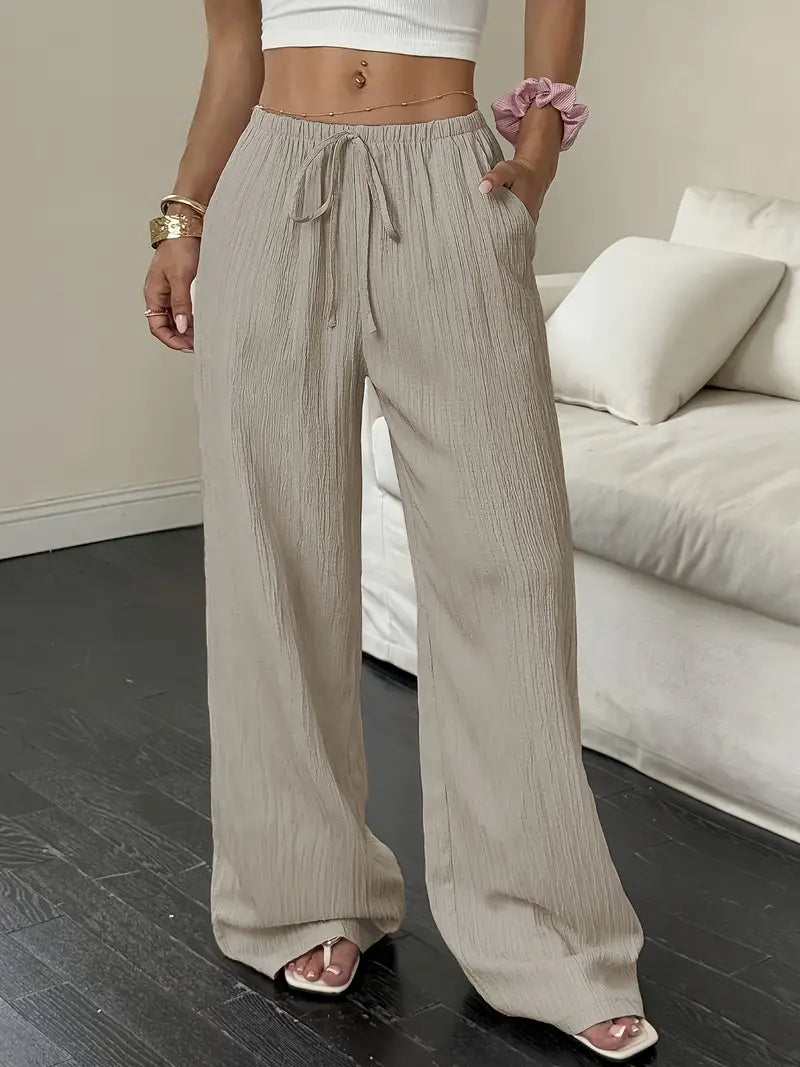 Pantalones Elegantes de Pierna Ancha para Mujer – Estilo Sofisticado y Cómodo