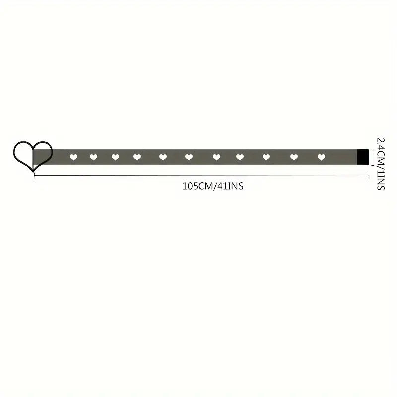 Cinturón “Love” con Diseño de Corazones – Estilo Dulce y Casual para Mujer