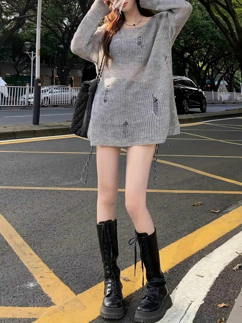 Suéter Boho-Chic para Mujer – Comodidad y Estilo Romántico de Primavera/Otoño