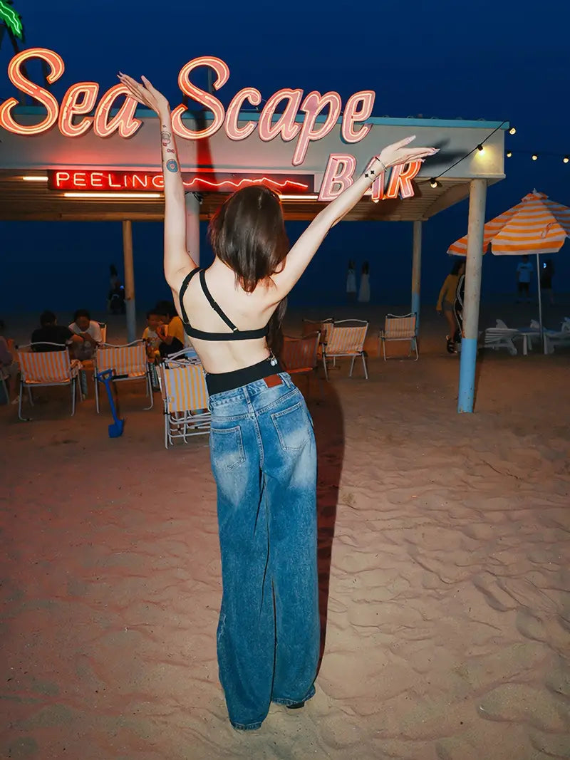 Tankini Negro con Faldón de Cintura Alta – Elegancia, Comodidad y Efecto Adelgazante