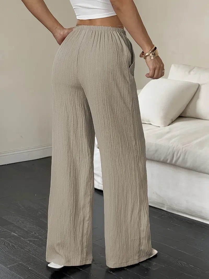 Pantalones Elegantes de Pierna Ancha para Mujer – Estilo Sofisticado y Cómodo