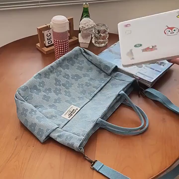 Bolso de Mano 3D con Diseño Floral – Estilo Casual y Juvenil