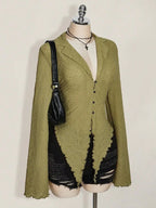 Top Asimétrico con Ribete de Lechuga — Estilo Y2K Moderno y Femenino - BAKONE