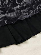 Top Corto sin Tirantes con Estampado de Leopardo Acuarela — Estilo Y2K con Volantes en Capas y Toque Moderno - BAKONE